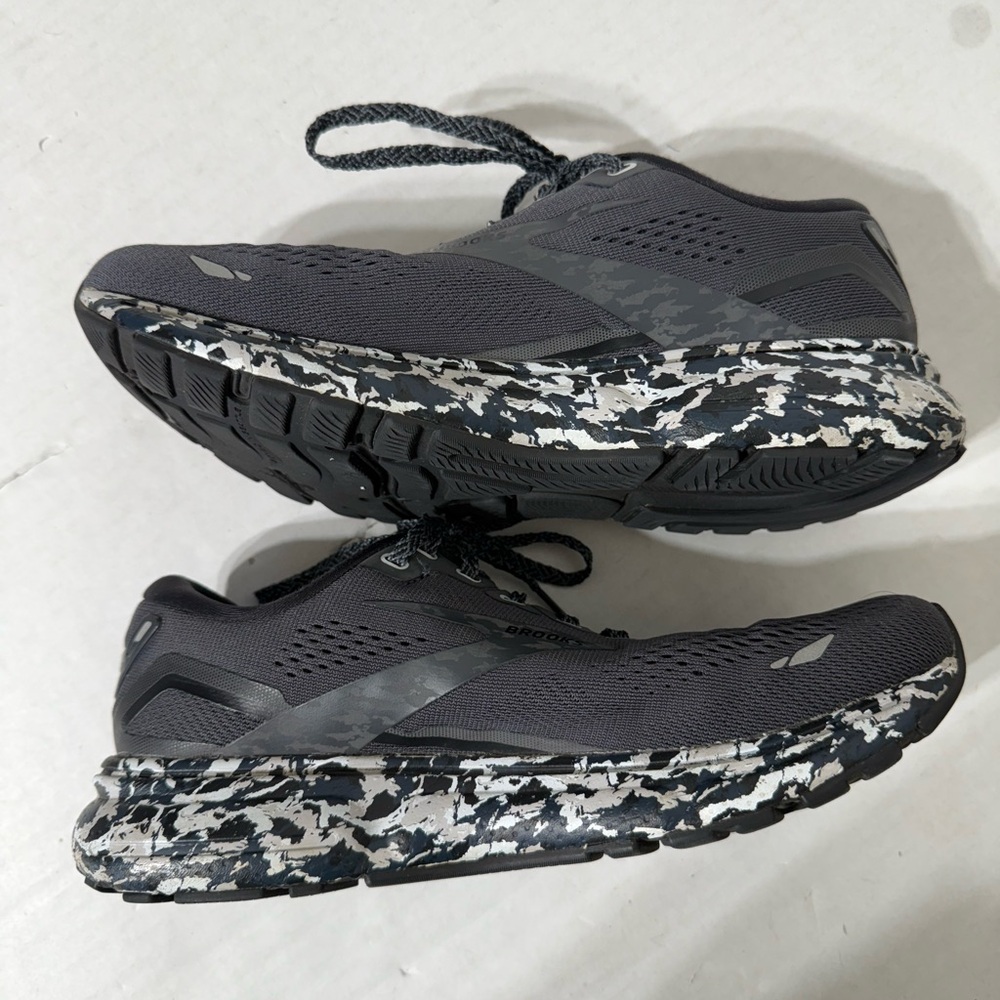 Brooks Ghost 15 Womens Size 8.5 Running Shoes Gray Black Camo Athletic Sneakers - Picture 6 of 8
